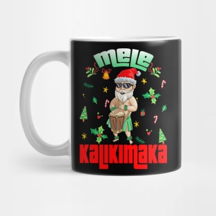 Mele Kalikimaka Christmas Santa Shaka Hawaii Mug